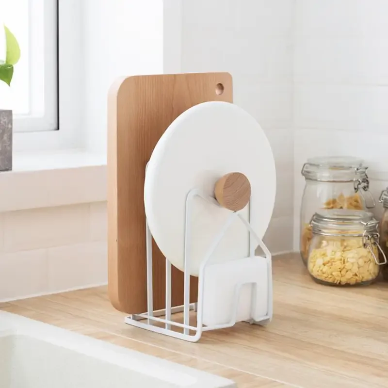 Cutting Board Holder Rack Chopping Board Organizer Stand Pots Pan Lids Rack for Plates Cabinet Restaurant Home Kitchen