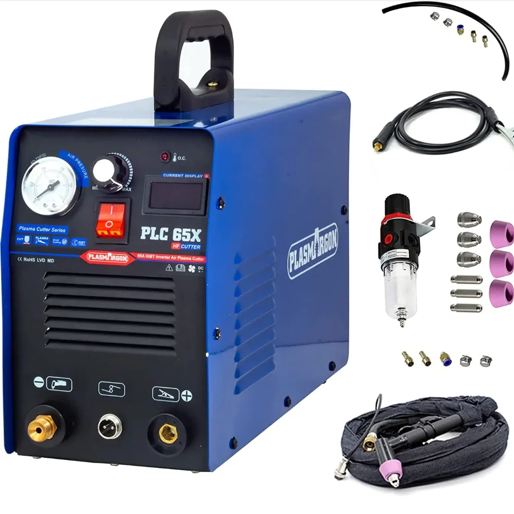Plasmargon Cutting Machine PLC55/65 IGBT CNC Plasma cutter welding Inverter HF Luft Schneiden  50A/60A 110V/220V 2