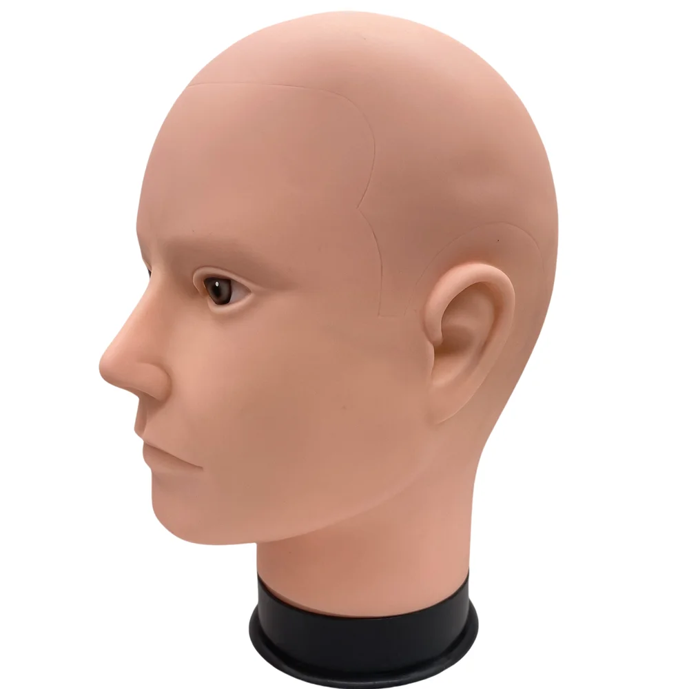 Testa di manichino maschile senza capelli per realizzare supporti per parrucche e display per cappelli Testa di addestramento per manichini per cosmetologia - immagine 6