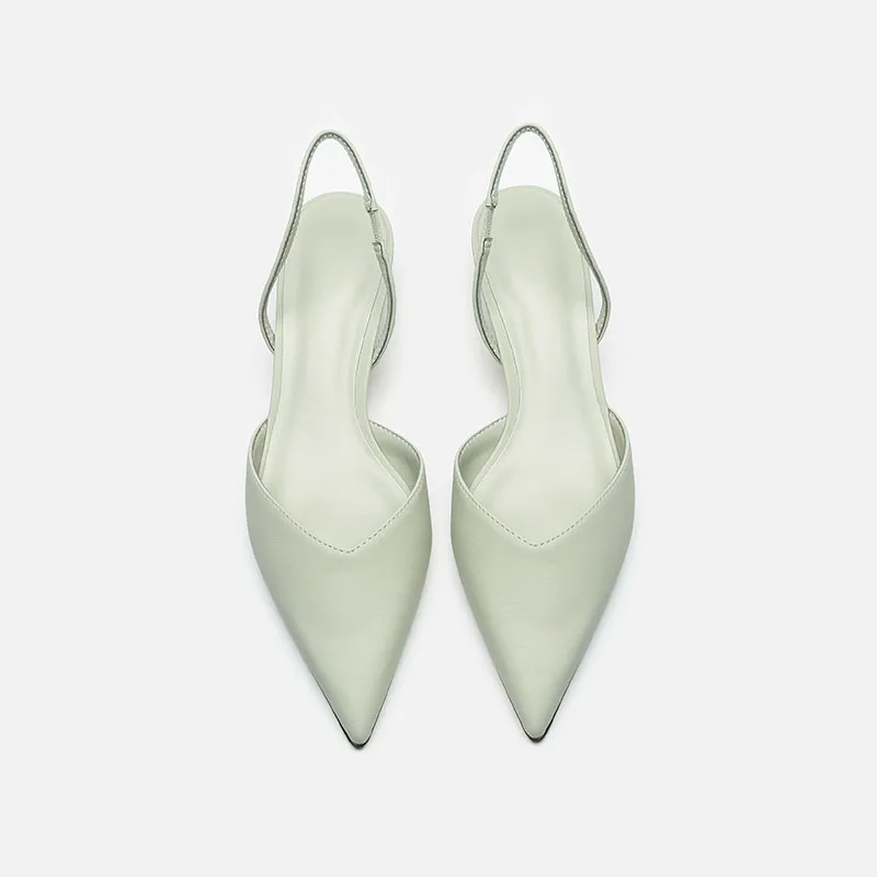 2021 Summer Pointed Toe Ladies Summer Sandals Thick Heel Autumn Women's Shoes Fashion Ladies Plus Size Ladies Mules