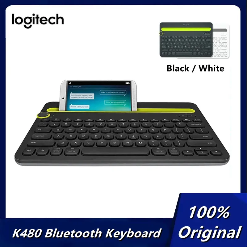

Logitech K480 Bluetooth Keyboard Multi-device Ultra Thin Mini Mute Wireless Keyboard For Windows Mac OS IOS Android