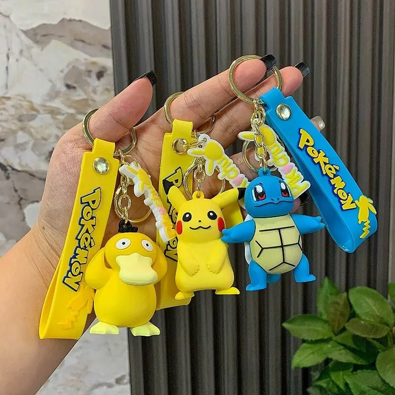 Pokemon Pikachu Keychain Pendant Doll Bag Car Pendant for birthday Kids Gift