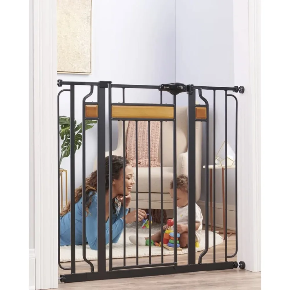 

Home Accents Extra Tall & Wide Baby Gate, Bonus Kit, Includes Décor Steel With Hardwood, , 4" Extension Kit