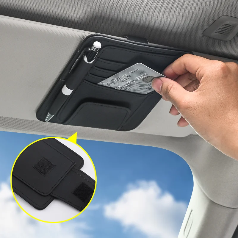 Car Sun Visor Organizer Multi Pocket Auto Interior Accessories Pocket