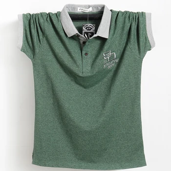 Nuovo Polo Degli Uomini Della Camicia Mens Lato Solido Della Banda di Polo Camicette Camisa Camicia di Cotone Degli Uomini Casual Homme 5XL Più Il Formato di Business uomini Magliette E Camicette Magliette
