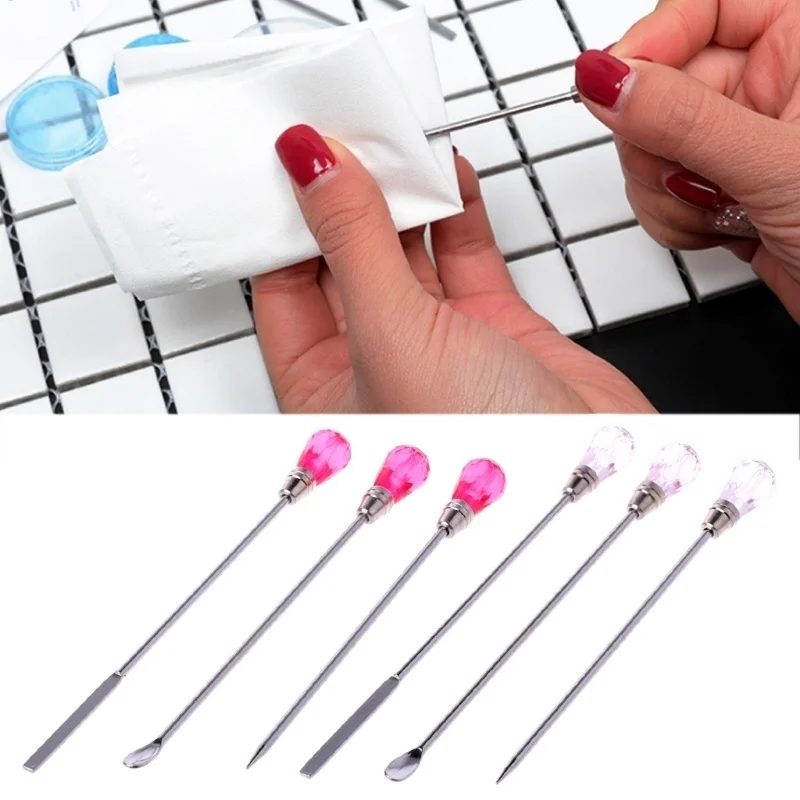 3Pcs/Set Crystal Drip Glue Stirring Rod Bubble Needle Set DIY Handmade Resin Mold Tool Kit Bubble Needle Spoon Tool Set
