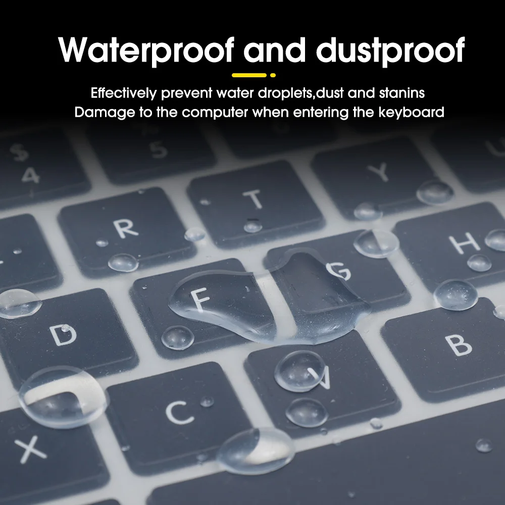 Universal Laptop Keyboard Protective Cover Waterproof Dustproof Silicone Notebook Keyboard HD Film for Macbook 10/14/15.6 inch