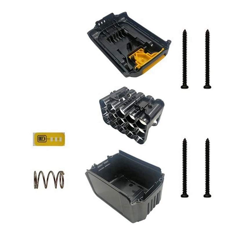 

2X DCB200 15X18650 Li-Ion Battery Plastic Case Housing For Dewalt 18V 20V DCB203 DCB204