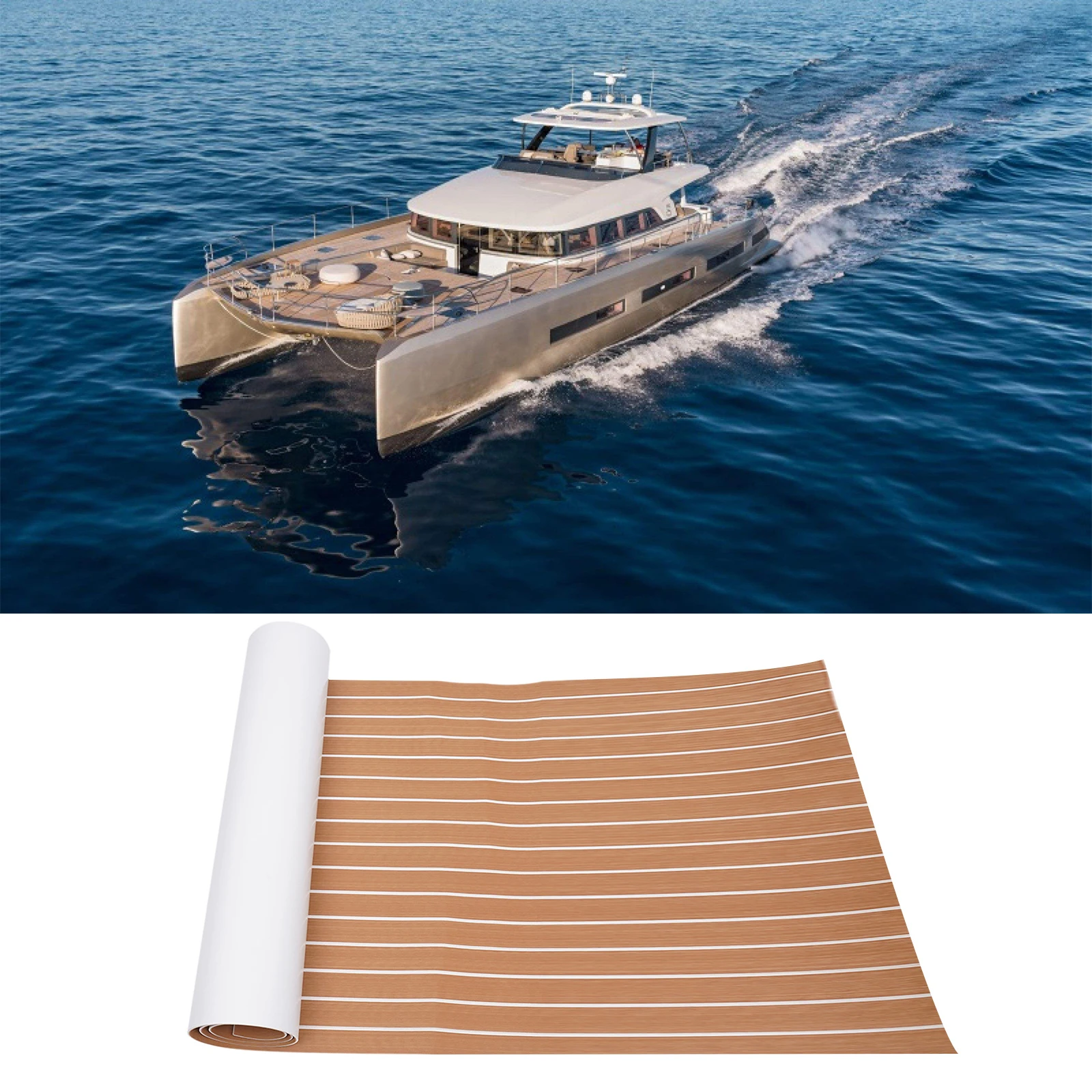 EVA RV Anti-Skid Mat (Brown+White)