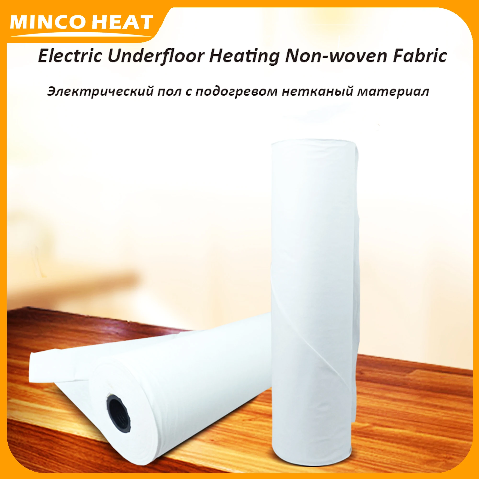Minco Calor 1m x 10m Não-tecido Filme de Aquecimento de Piso Radiante Esteira Quente Acessórios para Filme de Aquecimento Infravermelho Umidade-prova Prote