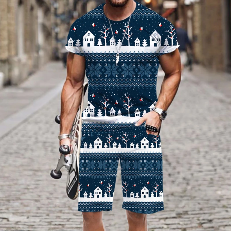 

Спортивный костюм мужской летний из 2 предметов, с круглым вырезом и коротким рукавом