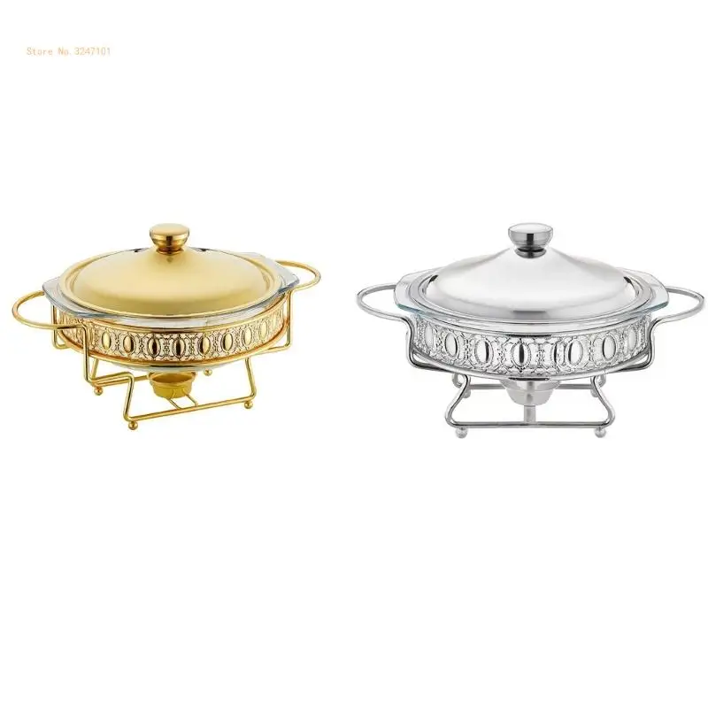 Family Sized Round Glass Meal Warmer Functional 2.0L Glass Thermal Pots Thermostatic Pots for Office and Dormitory Use Dropship