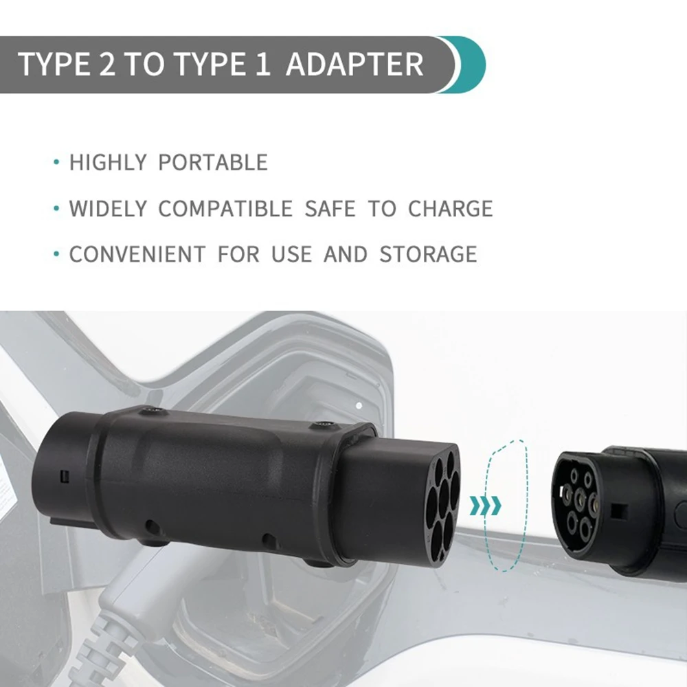 32A EV Charger Converter Charging Station IEC 62196 Type2 to J1772 Type1 and Type1 to GBT Electric Car Charging Adapter Barrel