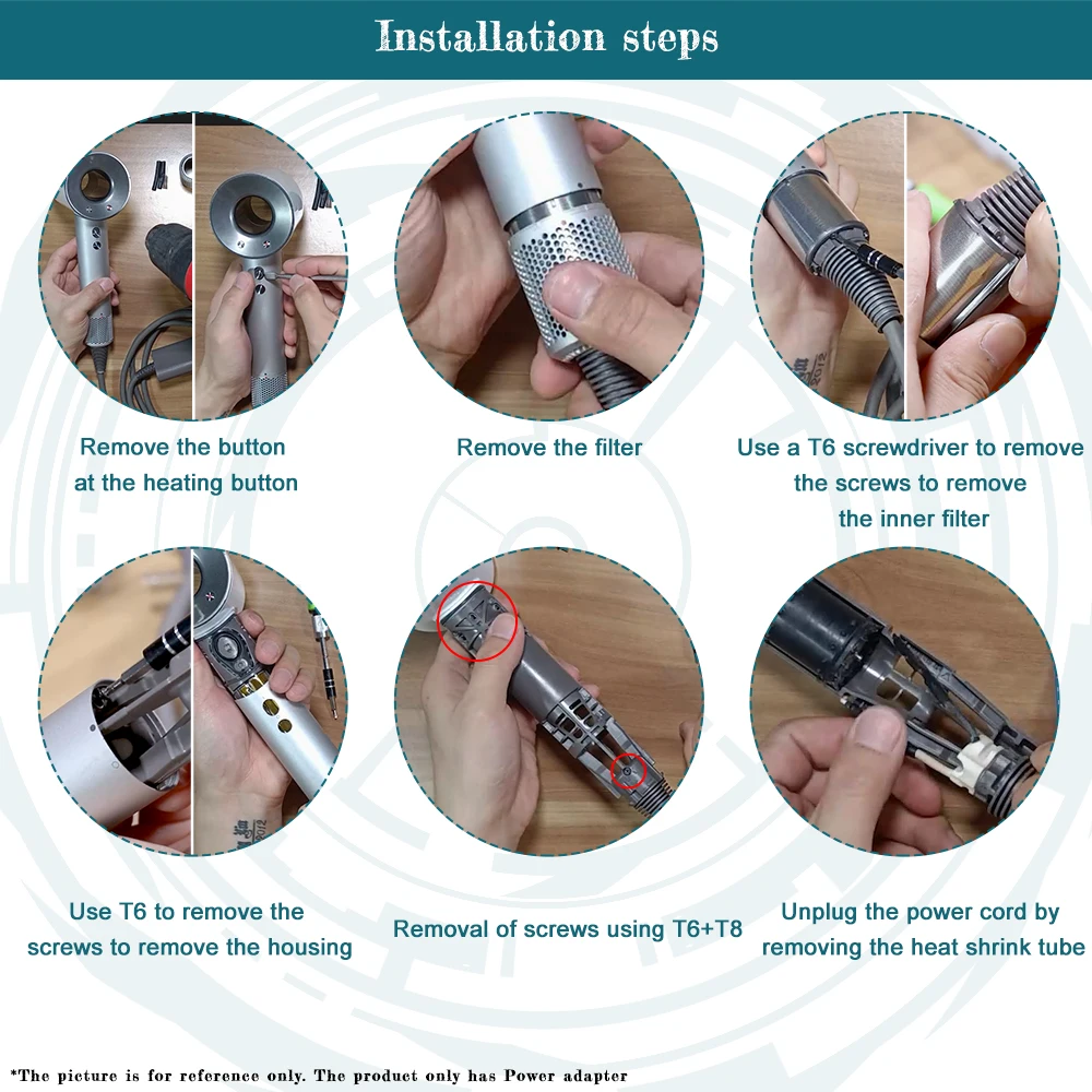 110V 電圧電源コードダイソンヘアドライヤー用米国プラグ電源ケーブル