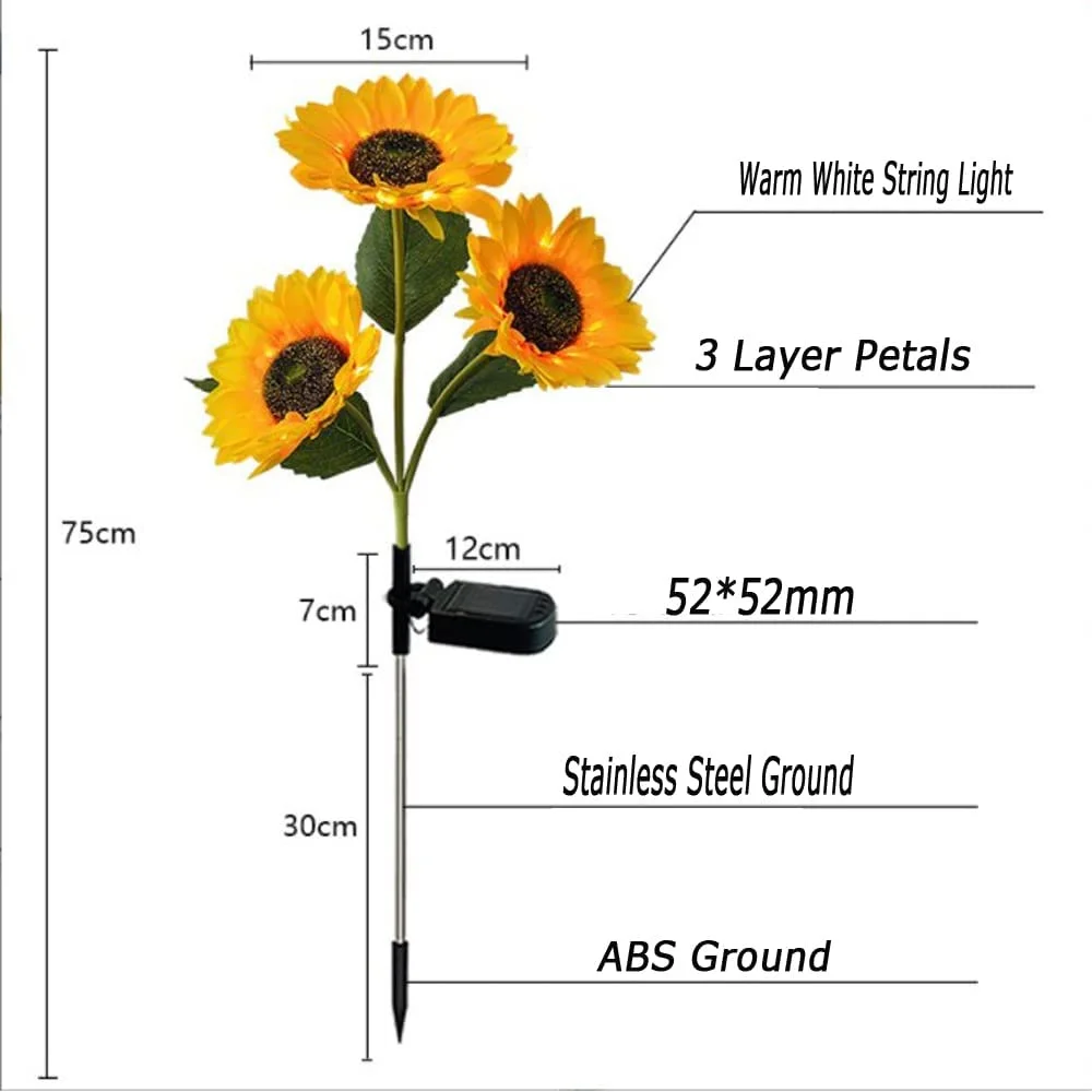 Sunflower Thermometer Garden Stake - Outdoor Living