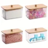 Acrylic Dryer Sheet Holder Container for Laundry Room Dryer Sheet Dispenser Laundry Room Organization Jars with Bamboo Lid 1