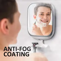 TAILI Shower Fogless Makeup Mirror With Holder Suction Cup Shower Shave Round Acrylic Mirrors Bathroom Mirrors Washroom