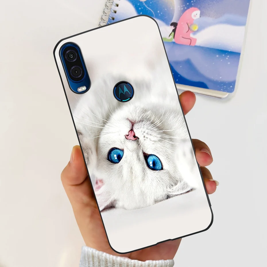 Cute Flower Cat Painted Soft Silicone Phone Case Cover