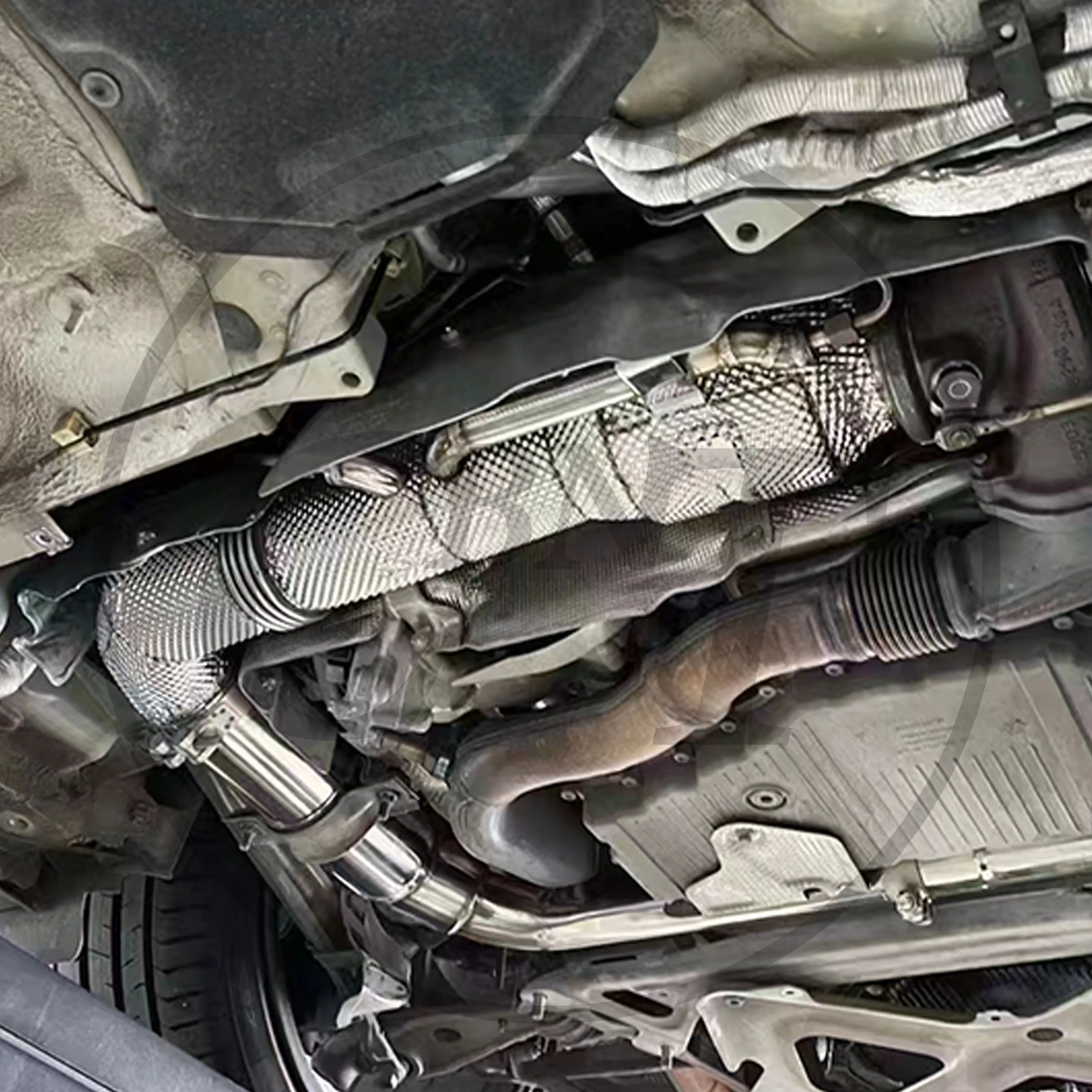 CBNT Exhaust System with Heat Shield SS304 Exhaust-pipe with Catalytic Converter Downpipe for Porsche 718 Boxster Cayman