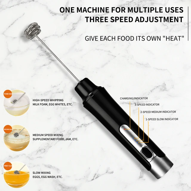 Montalatte Foamer portatile caffettiera frullino per le uova agitatore per Cappuccino Mini frullatore portatile strumento per frusta da cucina 4