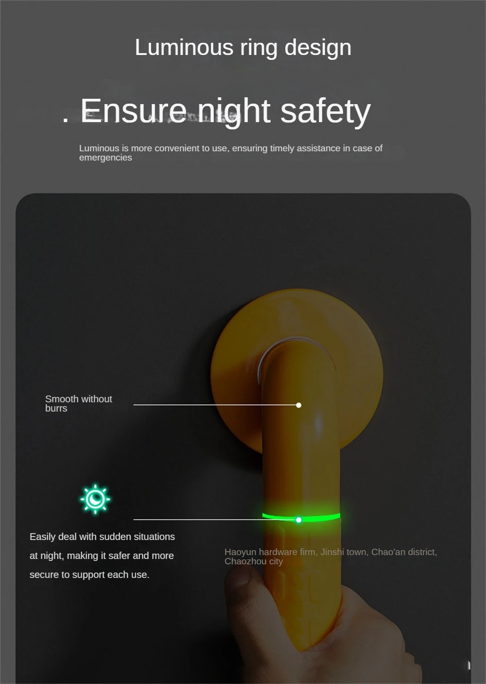 Description Picture 6 of itemSupport Handle Thickened Luminous Handrail Bar Safety Stainless Steel Grab Bar For Bathroom Bathroom Tub Toilet Handrail