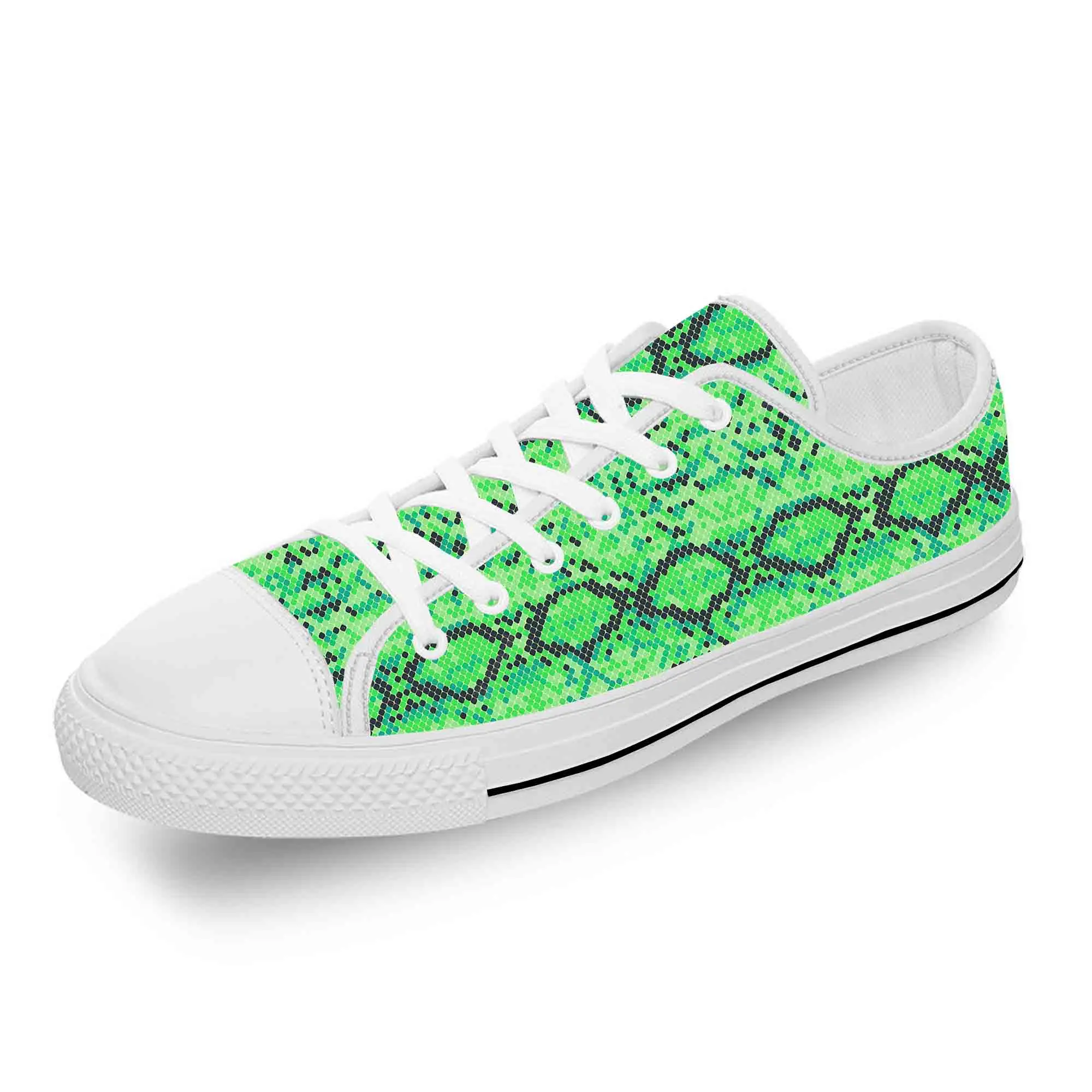 

Snake Pattern Lightweight Cloth 3D Print Funny Hot Fashion Low Top Canvas Shoes Mens Womens Teenager Casual Breathable Sneakers