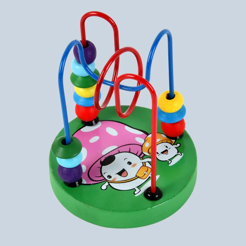 Arithmetic Education Bead Maze Toy for Toddlers with Colorful Animals Counting Learning Circle Toys for Kids Preschool Education 3