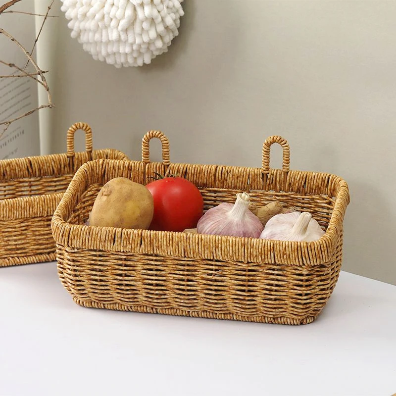 Panier à Fruits Suspendu En Métal Pour Mur De Cuisine, Paniers Muraux De Stockage D'oignons, Noir, 3 Grilles - Maison