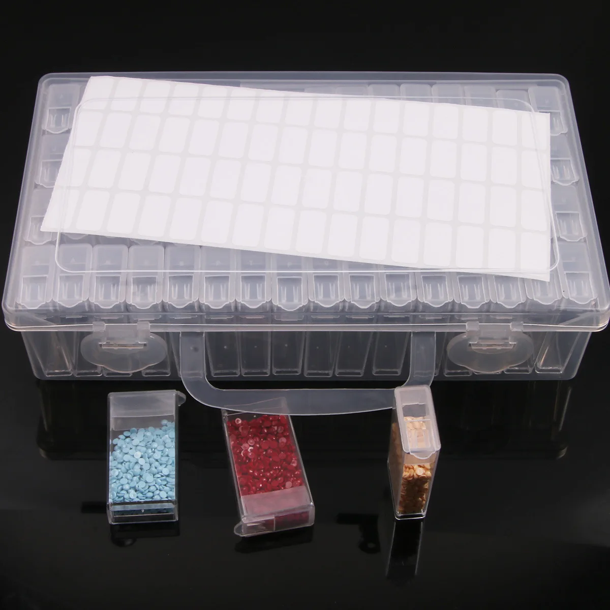 Plastic Storage Box DIY Diamond Painting Beads Charms Jewelry Accessories Organizer Box 1pc 10/32/48/64 Slots storage box diamond painting storage box