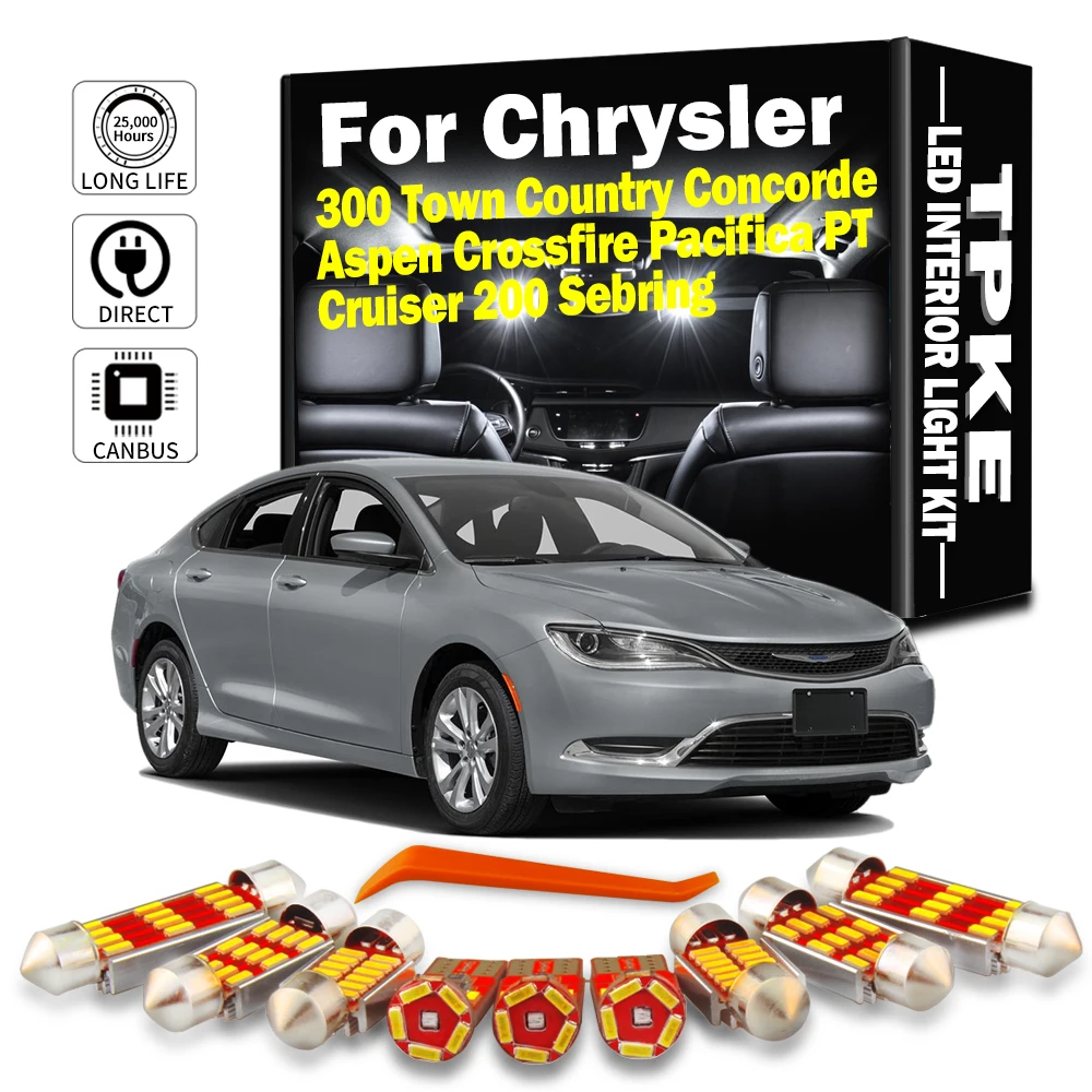 Lampadine A Led Per Auto Kit Luci Interne Per Chrysler 300 Town Country Concorde Crossfire Pacifica Pt Cruiser 200 Aspen Sebring Canbus