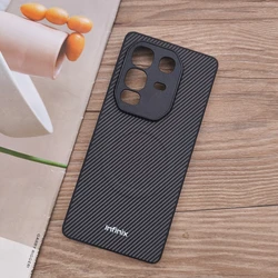 Carbon Fiber Texture Magnetic Phone Case with Wireless Charging Capability for Infinix Smart 8 (Gray)
