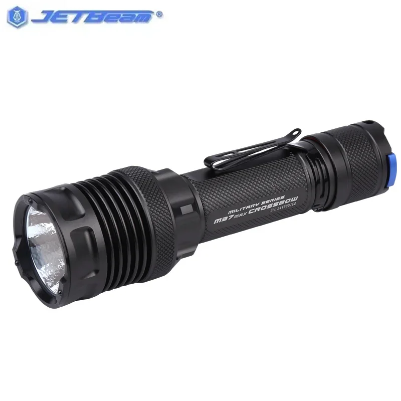 JETBeam M37 MAX 고성능 전술 손전등 5000LM 충전식 SOS 스트로브 방수 내충격성 토치