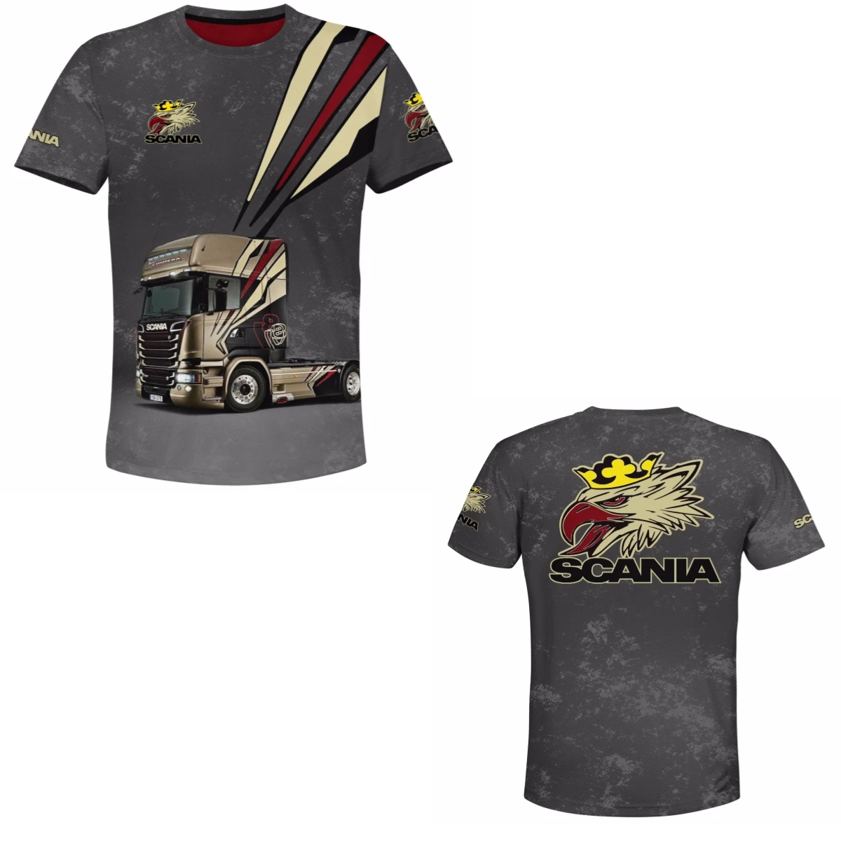 King Of The Road Scania Summer 3D Print Uomo Truck Driver Uniform Man Mesh Traspirante O Neck T-Shirt Uomo Casual Manica Corta