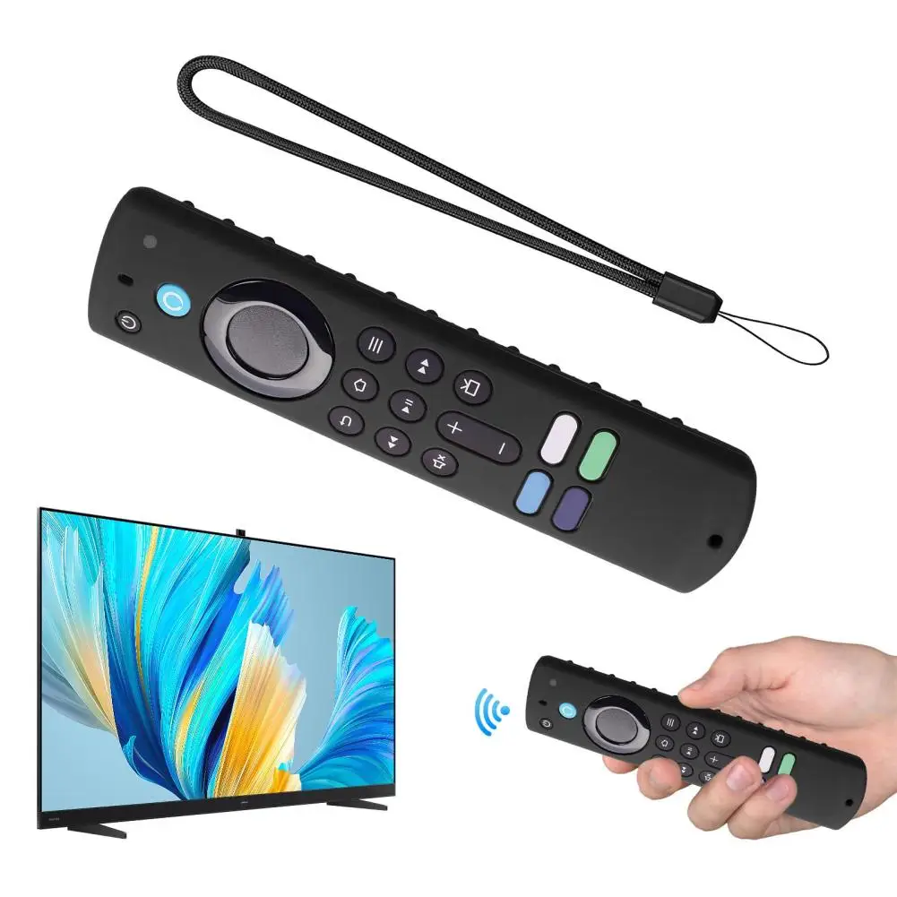 Silicone Remote Case Shockproof Luminous Controller Sleeve Lanyard All-new Fire TV Stick 4K