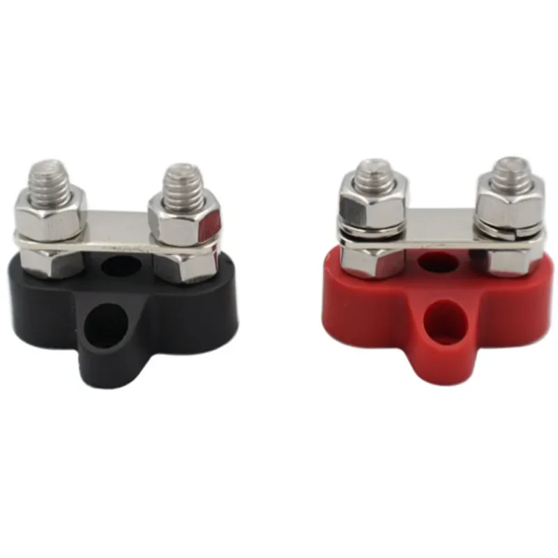 Junction Terminal Block Stud Bus Bar Heavy Duty Battery Power Distribution DC 48V Busbar Automotive RV Boat 1/2PCS M6/M8