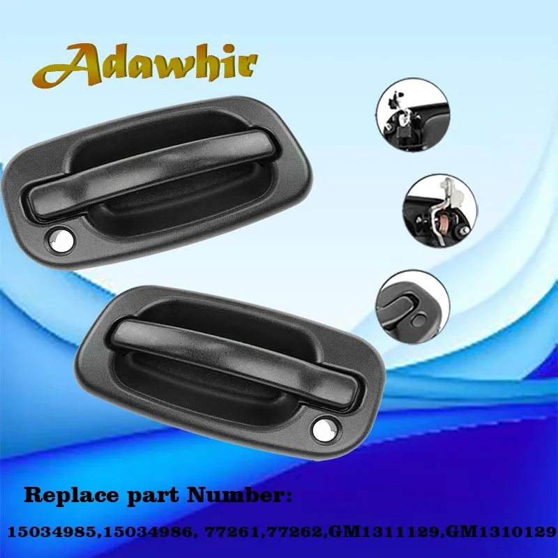 

Ручка 15034985 15034986, наружная левая и правая для Chevy avalsilverado Surburban Tahoe GMC Sierra 1500 2500 3500 Yukon