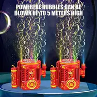 Firework Bubble Blower Party Atmosphere Bubble Maker Flashlight Design Electric Fire Work Bubble Machine 36 Hole Bubble Blower 2