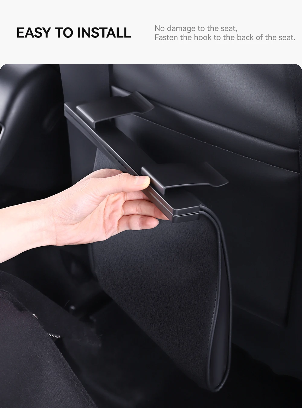 YZ For Tesla Model 3 Y Juniper Car Garbage Bag Waterproof Magnetic Adsorption Trash Can Back Seat Hanging PU Leather Storage Box
