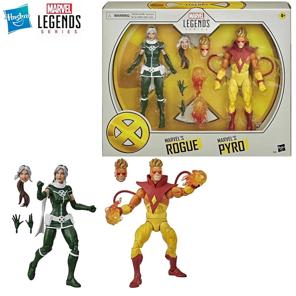 

[In-stock] Hasbro Marvel Legends Series Rogue and Pyro 2-Pack 6-inch-scale Action Figure Collectible Anime Model Gift Toys