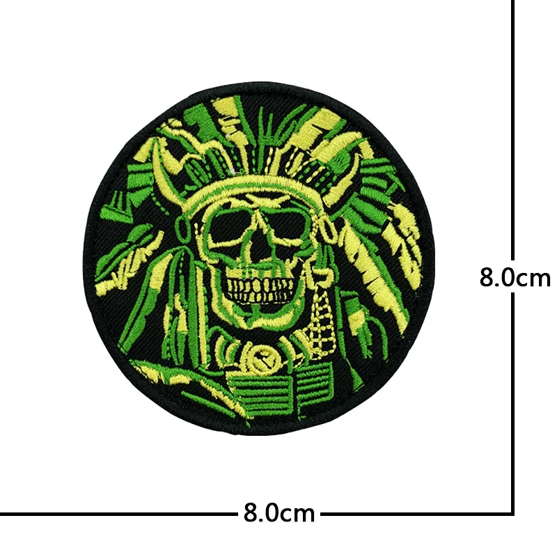 Runde Team Logo Abzeichen Stickerei Haken und Schleife Outdoor Warlock Patches Militär Rucksack Tasche Aufkleber Hut Applikationen – Detail 16