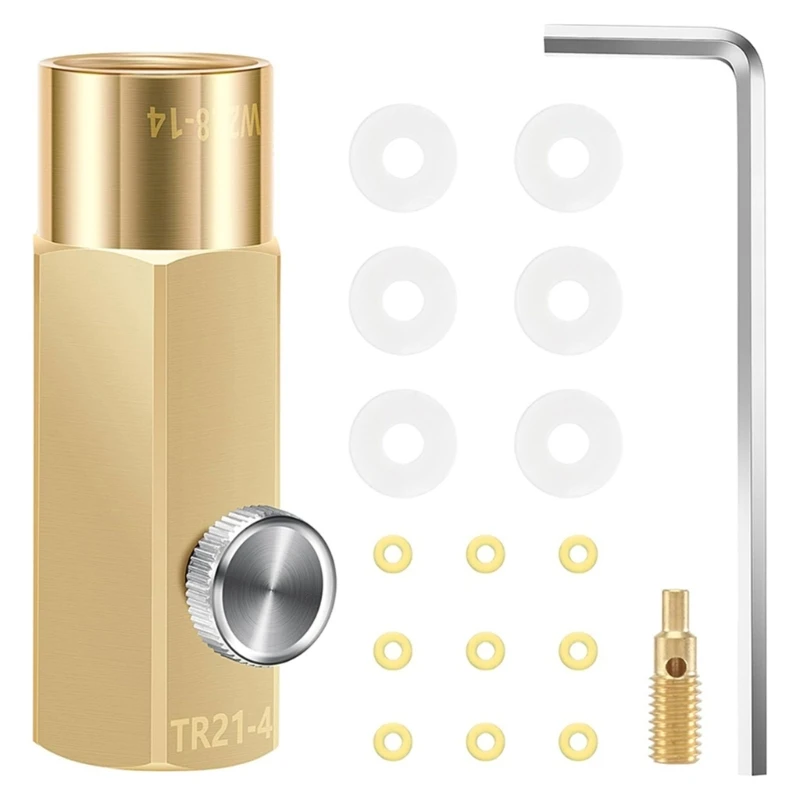 CO2 Bottle Adapter Refill Adapter CO2 Refill Adapter for Sodas Maker CO2 Cylinder Sodas Accessories W21.8-14 to TR21.4 918D