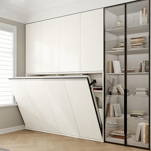 Rollover invisible bed wall small apartment study wardrobe integrated folding wall multi-functional hidden 1
