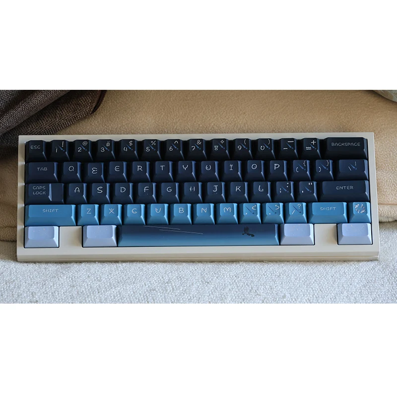 Constelação Gradiente Keycaps Teclado Mecânico Iso Digite Chaves Perfil Pbt 5-side Dye Sublimação 143 Chaves - Imagem 5