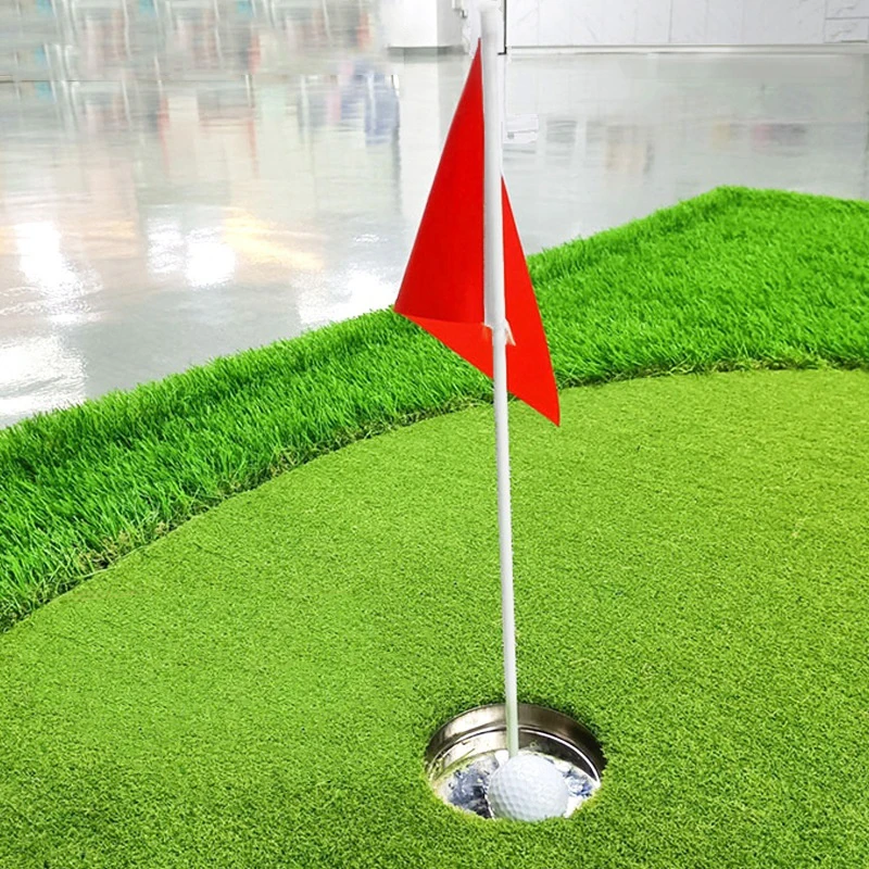 Golf stainless steel hole cup with Little Red Flag golf supplies golf metal green hole cup xy1012 2