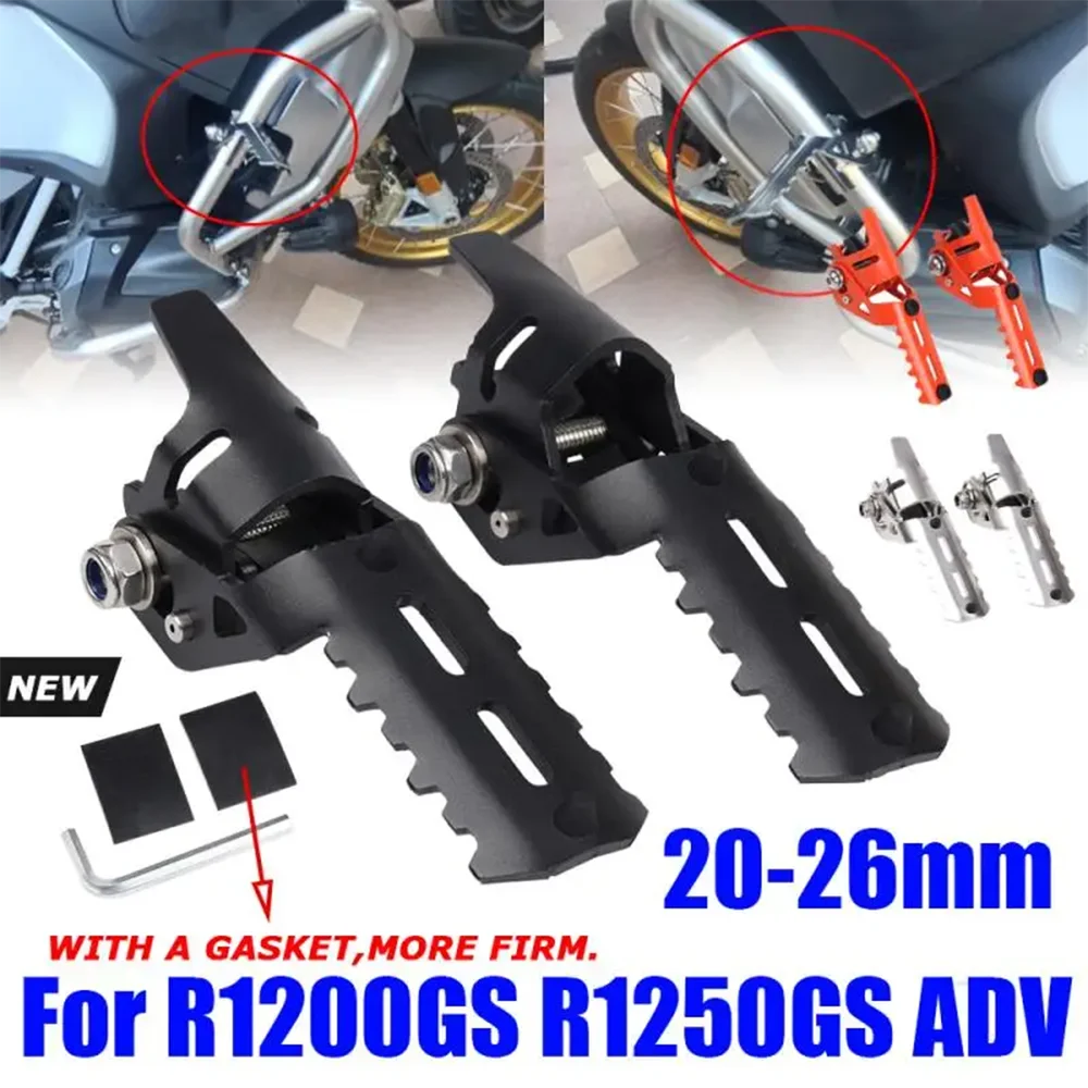 Motorcycle Highway Front Foot Pegs Folding Footpegs Footrests Clamps For BMW R1250GS R1200GS R 1200 GS 1250 GS Adventure ADV GSA motorcycle accessories motorcycle footrests motorcycle foot pedals