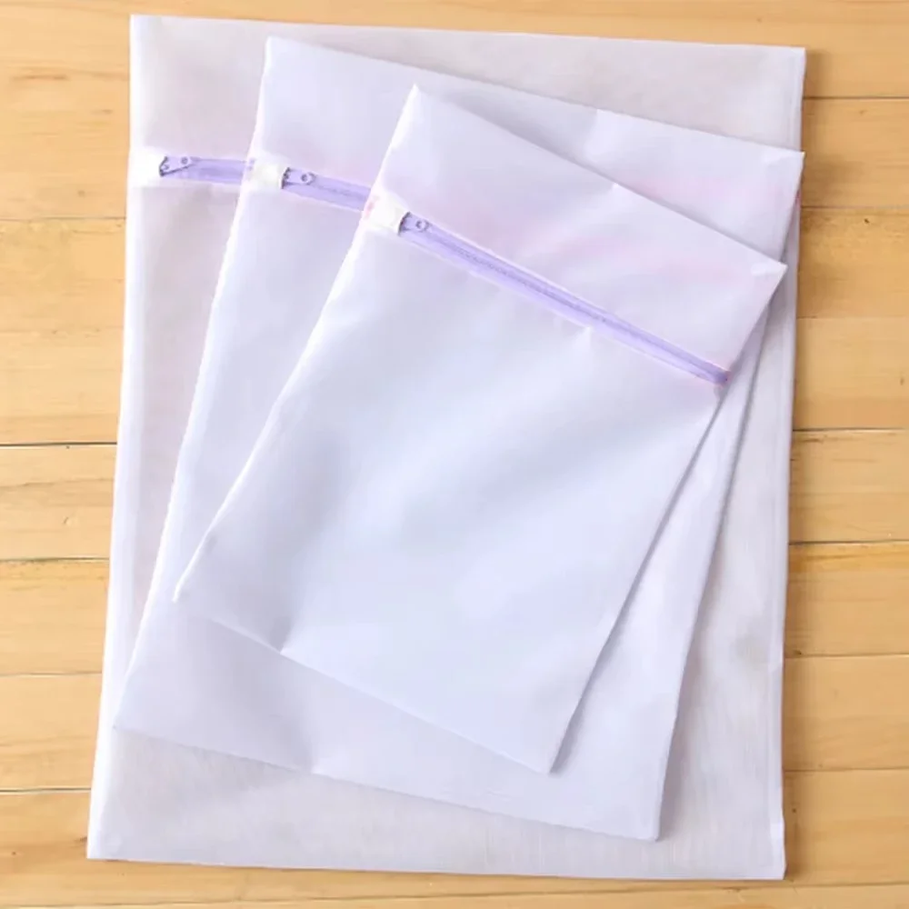 Zipper Purple Fine Mesh Three-Piece Set Of Classified Clothes Washing Machine Special Care Bag 5