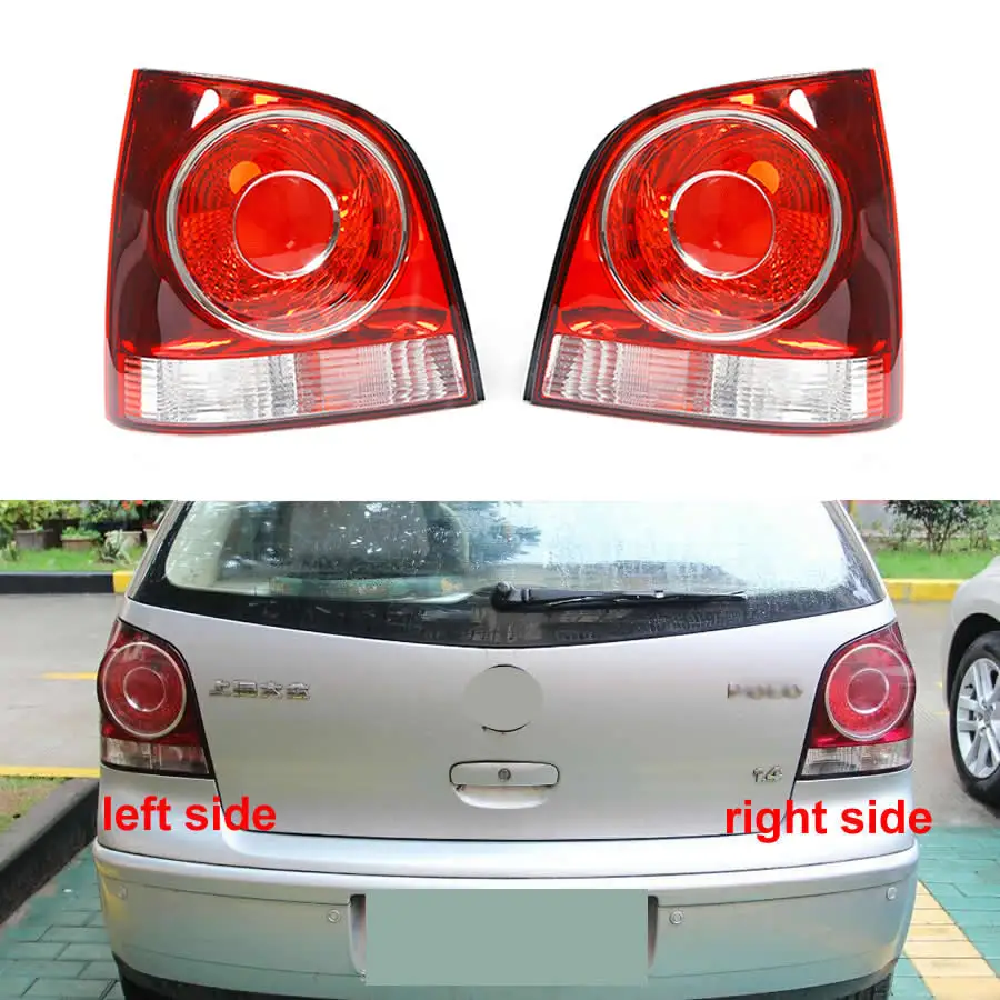 

For Volkswagen VW Polo 2006 2007 2008 2009 2010 Hatchback Taillight Real Brake Lamp Housing Tail Lights NO Bulbs 1PCS