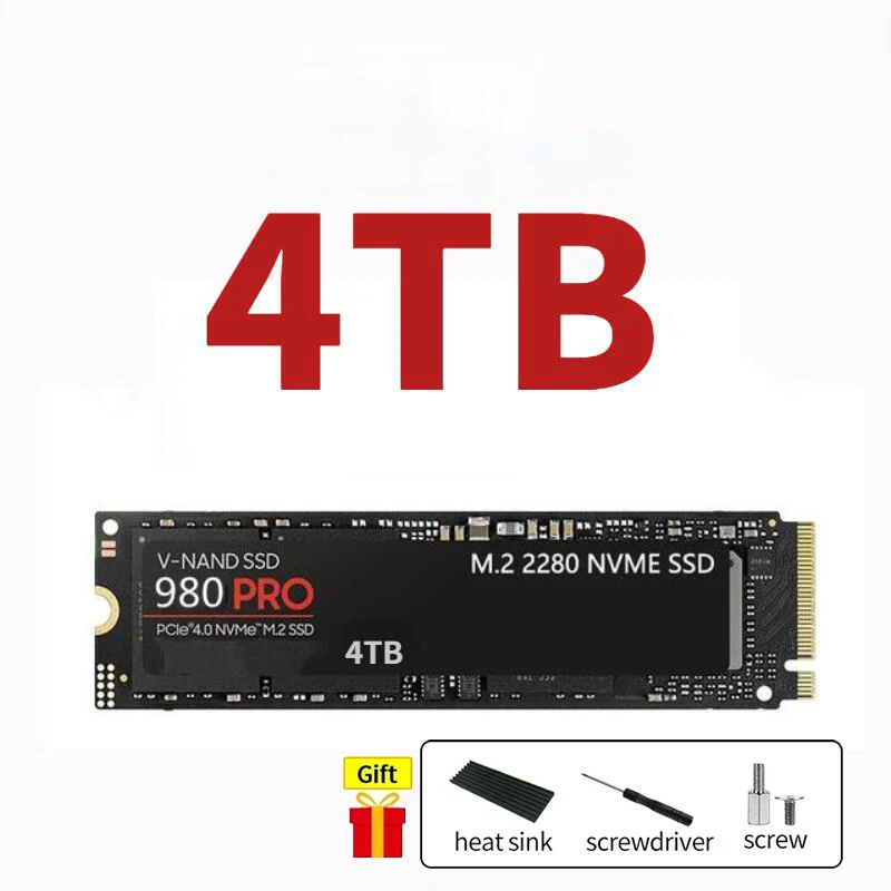휴대용 SSD 내장 솔리드 스테이트 하드 드라이브, 노트북 MLC PS5 용, 8TB, 4TB, 2TB, 1TB, 980 PRO PCIe 4.0, NVMe 4.0 M.2 2280
