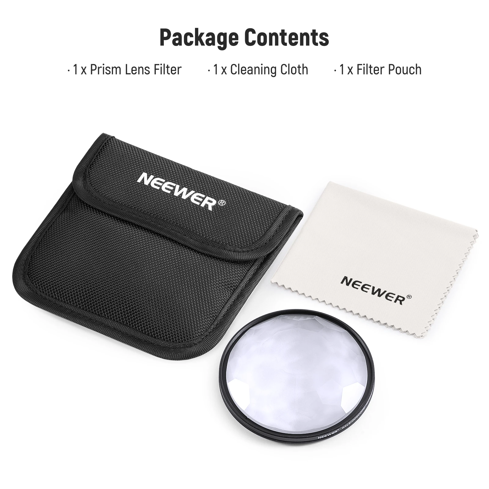 Kaleidoscope Prism Lens Filter, Photography Prism Crystal Glass Effect Filter wi