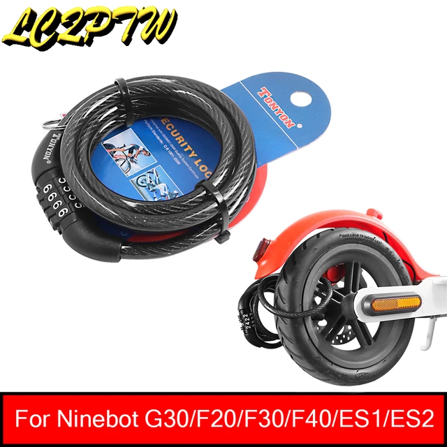 Anti-theft E-scooter Lock 4 Digit Code Combination Stainless Steel Cable  For Ninebot G30/f20/f30/f40/es2 E22 E25 Security Lock - Scooter Parts &  Accessories - AliExpress